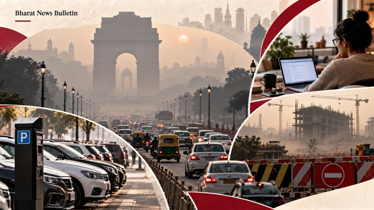 Delhi announces winter pollution plan with higher parking fees and work from home