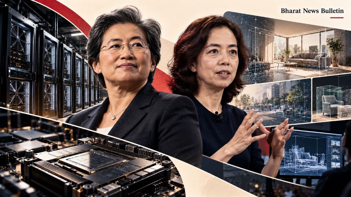 AMD CEO Lisa Su and World Labs founder Fei-Fei Li represented in an editorial image about AMD's $8.2 billion AI acquisition.